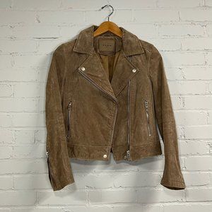 Blank NYC Women's X-Small Brown Suede Moto Jacket